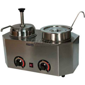 Pro-Deluxe Can Dual Warmer Unit Pump/Ladle, 19-3/4"W x 11-3/4"D x 9"H - Model E