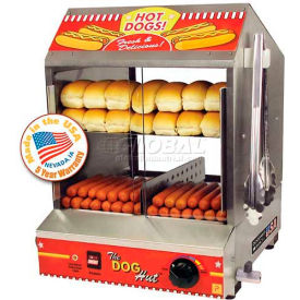 Dog Hut Hot Dog Steamer And Merchandiser, 175 Hot Dogs/40 Buns 120V