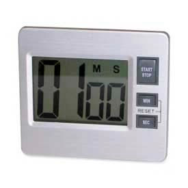 Desktop Digital Timer, Silver/Black