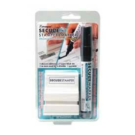 Secure Stamp & Marker Kit, 1/2" x 1-5/8", Black