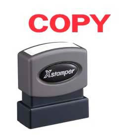 Pre-Inked Message Stamp, COPY, 1-5/8" x 1/2", Red