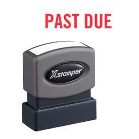 Pre-Inked Message Stamp, PAST DUE, 1-5/8" x 1/2", Red