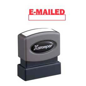 Pre-Inked Message Stamp, E-MAILED, 1-5/8" x 1/2", Red