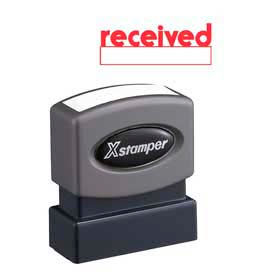 Pre-Inked Message Stamp, RECEIVED, 1-5/8" x 1/2", Red