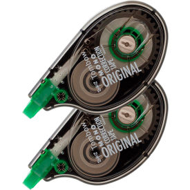 Correction Tape, Single-Line, Non-Refillable, 1/6 in x 394 in, White Tape, 2/Pack