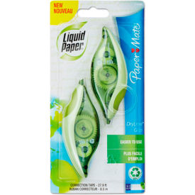 DryLine Grip Recycled Correction Tape, 1/5 in x 335 in, White, 2/Pack