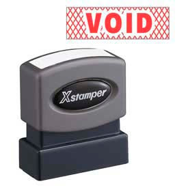 Pre-Inked Message Stamp, VOID, 1-5/8" x 1/2", Red
