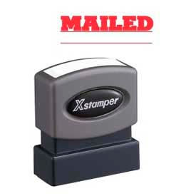Pre-Inked Message Stamp, MAILED, 1-5/8" x 1/2", Red