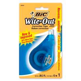 Wite-Out EZ Correct Correction Tape, 1/6 in x 400 in, White