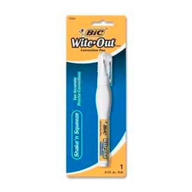 Shake 'n Squeeze Correctable Pen, Needle Point Tip, 8 ml, White, 1 Pack