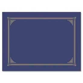 Award Certificate Document Cover, 12-1/2" x 9-3/4", Metallic Blue, 6/Pack