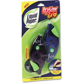 DryLine Grip Correction Tape, 1/5 in x 335 in, White, 2/Pack