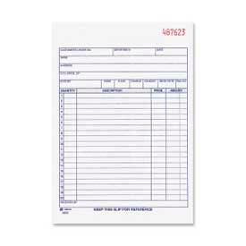 Sales Order Book, 3-Part, Carbonless, 5-9/16" x 8-7/16", 50 Sets/Pad