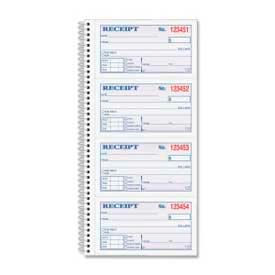 Money/Rent Receipt Book, 2-Part, Carbonless, 5-1/4" x 11", 200 Sets/Pad