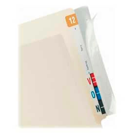 Wrap Around Folder End Tabs, 8" x 2", Clear, 100/Pack