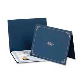 Certificate Holder, 25" x 8-1/2", Dark Blue, 5/Pack