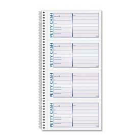 Petty Cash Book, 2-Part, Carbonless, 11" x 5-1/2", White/Canary, 200 Sets/Book