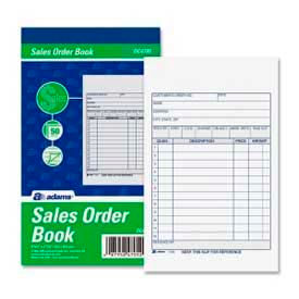 Sales Order Book, 2-Part, Carbonless, 4-3/16" x 7-3/16", 50 Sets/Pad