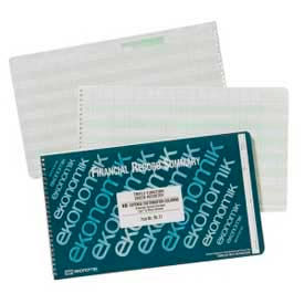 Check Register Book, 18 Columns, 14-3/4" x 8-3/4", White, 1 Each