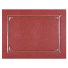 Linen Certificate Cover, 12-1/2" x 9-3/4", Burgundy, 6/Pack