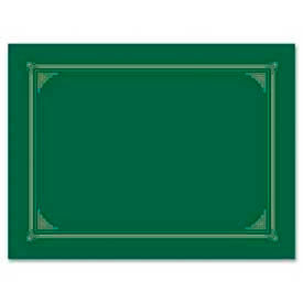Award Certificate Document Cover, 12-1/2" x 9-3/4", Green, 6/Pack