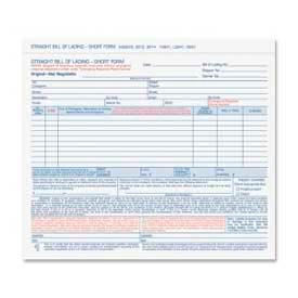 Tops Bill Of Lading Forms, 3-Part, Carbonless, 8-1/2" x 7", White, 50 Sets/Pack