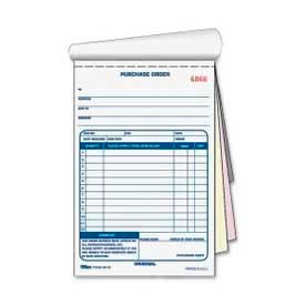 Purchase Order Book, 3-Part, Carbonless, 5-9/16" x 7-15/16", 50 Sets/Pack
