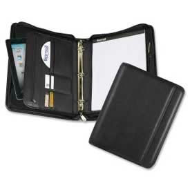 Professional 1" Zipper Binder, 8-1/2" x 11", Vinyl Cover, Black