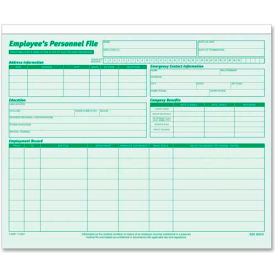 Employee Record File, 25-3/4" x 9-1/2", Green, 20/Pack