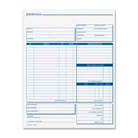 Job Invoice with Material List, 3-Part, Carbonless, 8-1/2" x 11", 50 Sets/Pack
