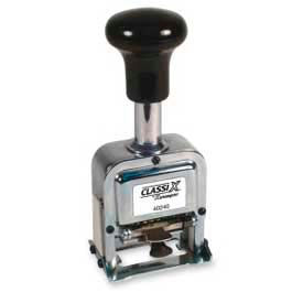 Self-Inking Automatic Number Stamp, 6-Band, Type Size 1, Black