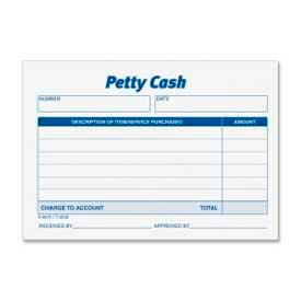 Received Petty Cash Slips, 5" x 3-1/2", White, 50 Sheets/Pad, 12 Pads/Pack
