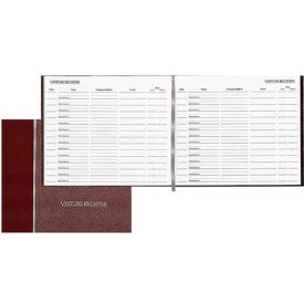 Visitors Register Book, 8-1/2" x 9-7/8", Burgundy Hardcover, 64 Sheets/Book
