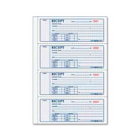 Money Receipt Book, 2-Part, Carbonless, 2-3/4" x 7", 400 Sets/Book