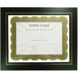 Flat Leatherette Frame, Desktop/Wall Mountable, 8-1/2" x 11", Black, 2/Pack