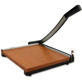 Commercial Grade Square Guillotine Paper Trimmer, 15" Cutting Length, Brown