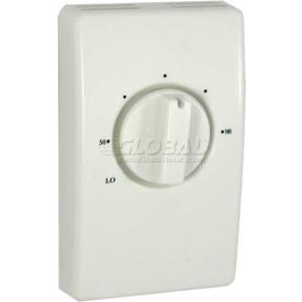 Line Voltage Thermostat White Double Pole With Leads 25 Amp