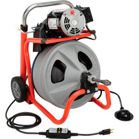 K-400 Drum Machine with Bulb Auger and Gloves, 115V, 6.7AMPS, 1/3HP, 75L x 3/8"W Cable