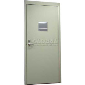 Hollow Steel Security Door, Vision Light, Mortise Prep, Hollow Hinge, 18 Ga, 36"W X 84"H