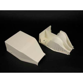 FiberReady Divided Entrance End Fitting, White, 6-1/2"L
