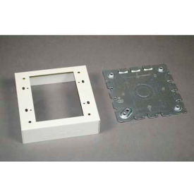 2-Gang Shallow Switch & Receptacle Box, Ivory, 4-3/4"L