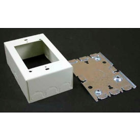 Combination Switch & Recept. Box 1/2" Kos On Ends & Sides, White, 4-5/8"L