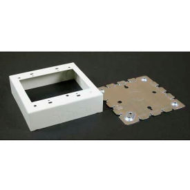 Wiremold 2-Gang Switch & Receptacle Box, Ivory, 4-3/4"L