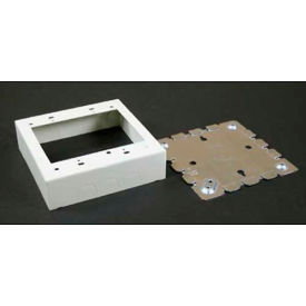 2-Gang Switch & Receptacle Box, White, 4-3/4"L