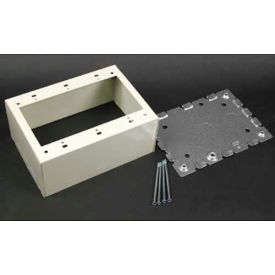 Wiremold 3-Gang Extra Deep Switch & Receptacle Box, Ivory, 4-5/8"L