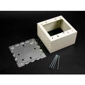 2-Gang Extra Deep Switch & Receptacle Box, Ivory, 4-3/4"L