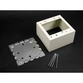 2-Gang Extra Deep Switch & Receptacle Box, White, 4-3/4"L