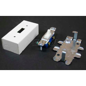 Single Pole Switch & Box 15a, 125v, Ivory, 4-1/8"L