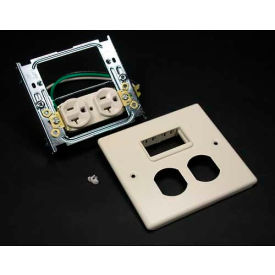 2-Gng Overlapping Cover, 1 Dplx Installed & Series Ii Mini Adptr, 5-1/8"L