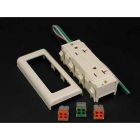 Receptacle W/Pigtails 20a 125v, Ivory, 4-1/2"L